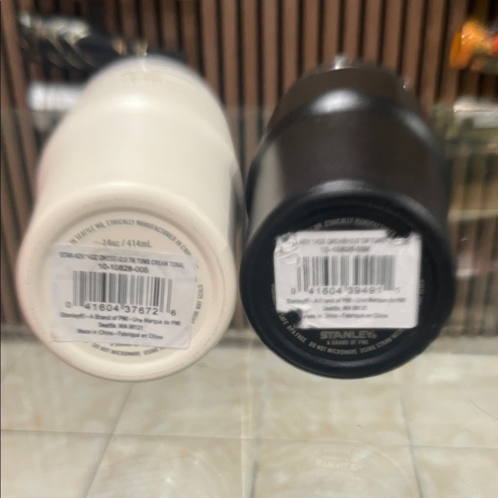 Stanley Black and White Travel Mugs - Picture 2 of 3